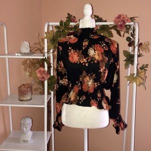 SHINESTAR Fall Floral Blouse
